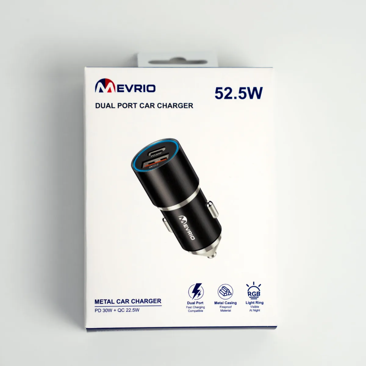 Mevrio Fast Charging Car Adapter 52.5W