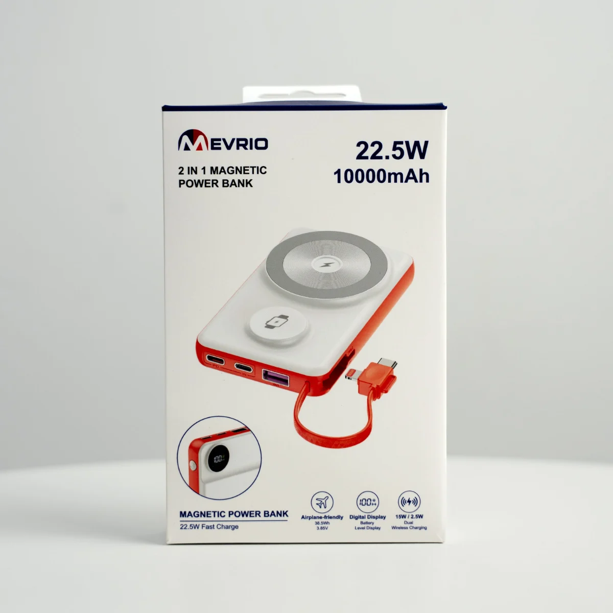 Mevrio 10000mAh 3 In 1 Magnetic Power Bank